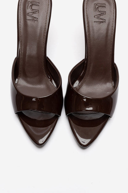 TIERA - Brown Thin Heel Mule (Women)