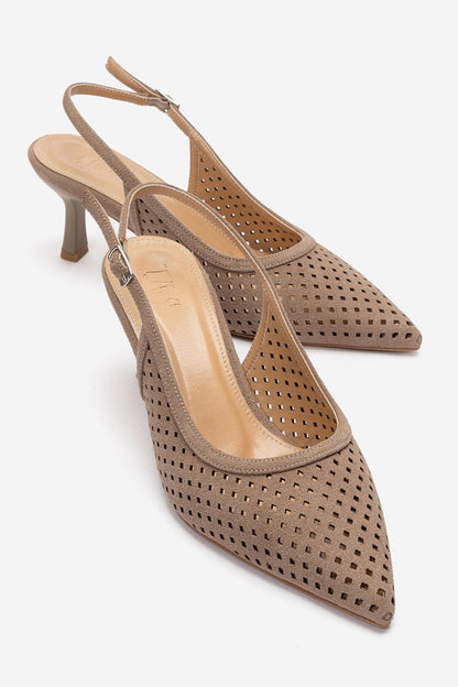 UVIEN - Taupe Suede Stiletto Pump (Women)