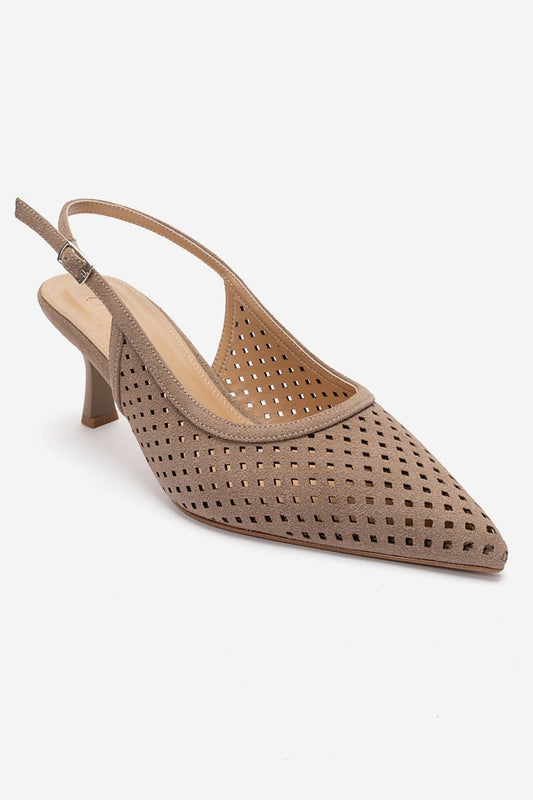UVIEN - Taupe Suede Stiletto Pump (Women)