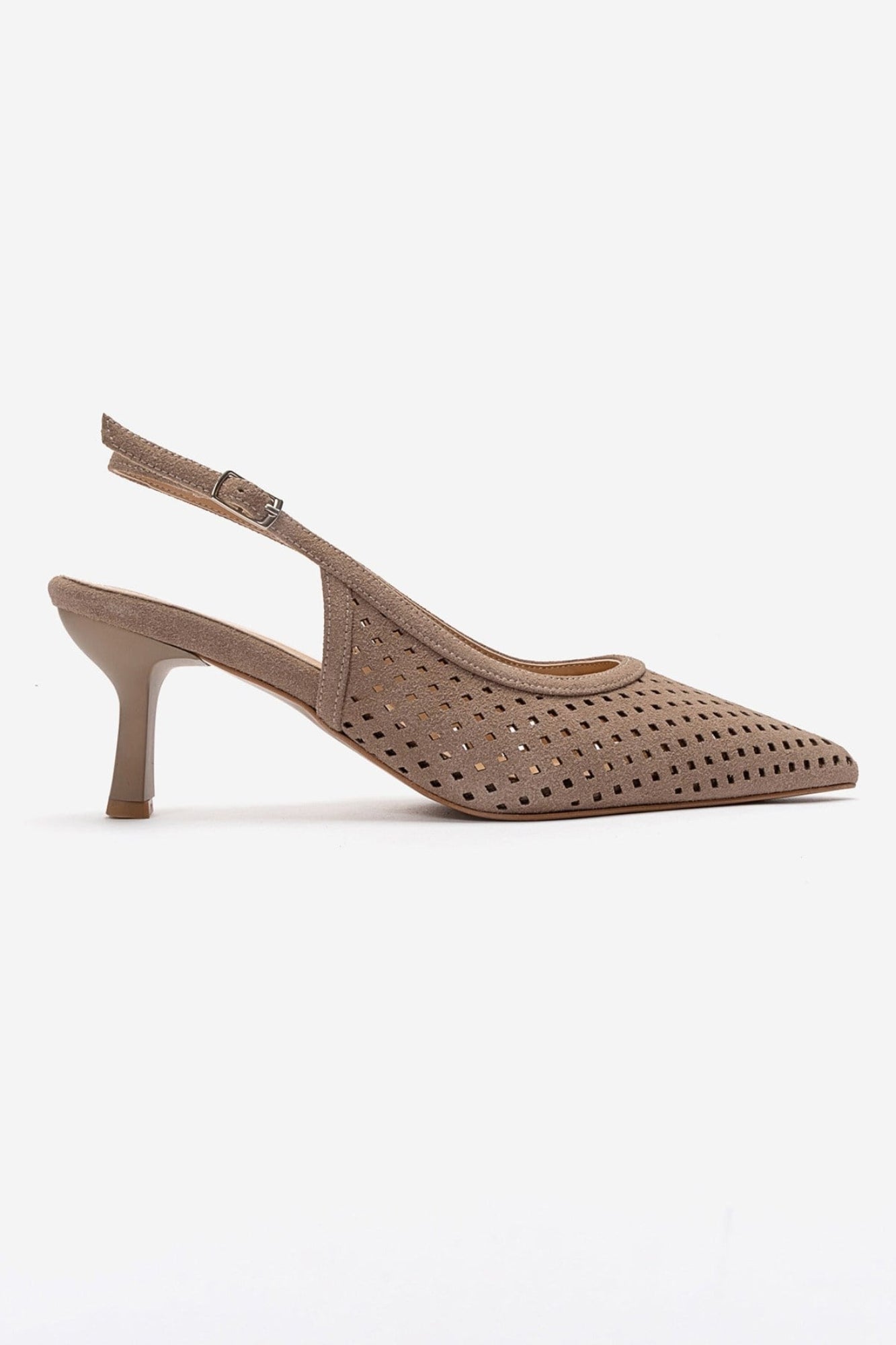 UVIEN - Taupe Suede Stiletto Pump (Women)