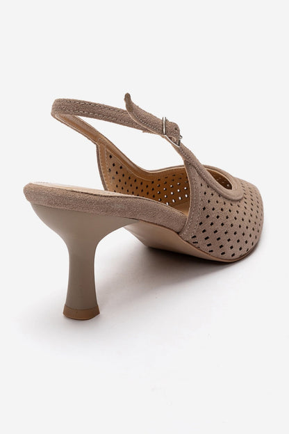UVIEN - Taupe Suede Stiletto Pump (Women)