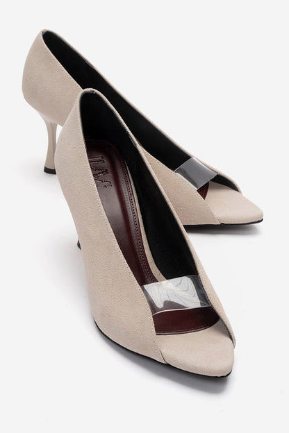 VARELIA - Beige Suede Stiletto Pump (Women)