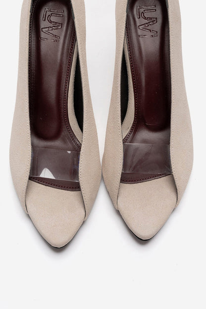 VARELIA - Beige Suede Stiletto Pump (Women)