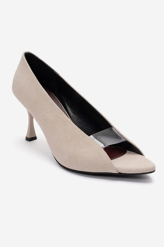 VARELIA - Beige Suede Stiletto Pump (Women)