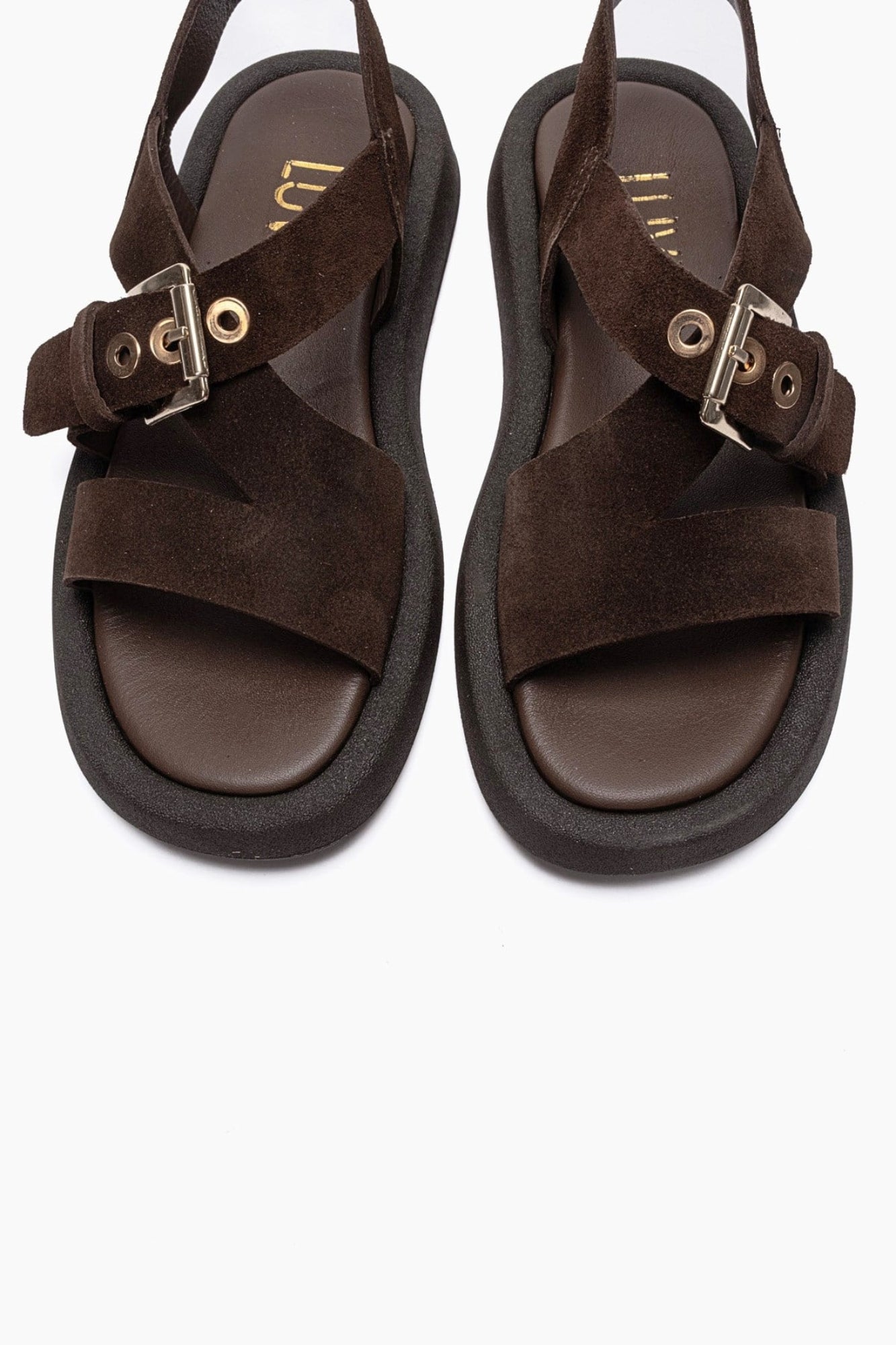 RIVEN - Brown Genuine Suede Leather Sandal (Women)