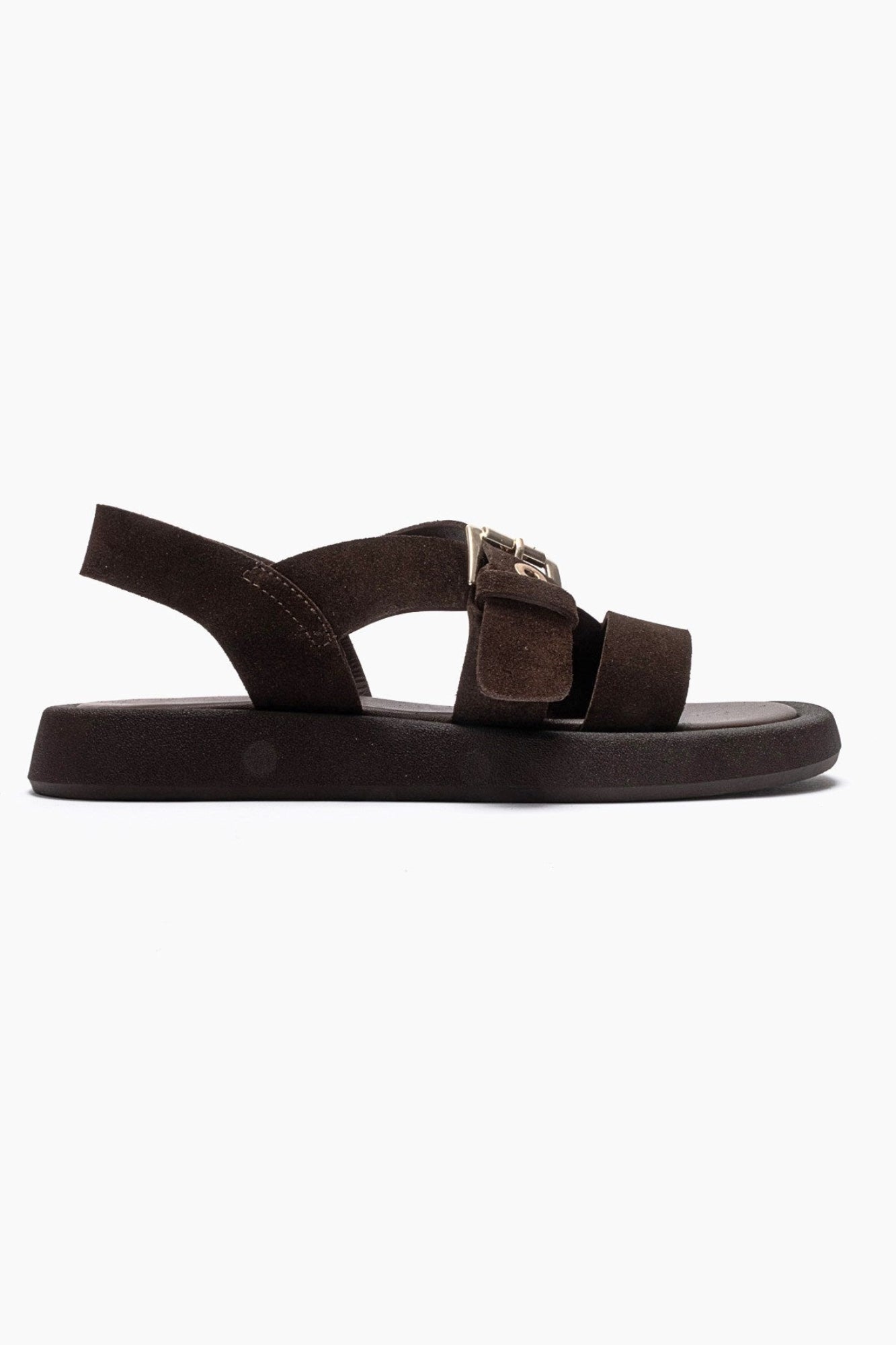 RIVEN - Brown Genuine Suede Leather Sandal (Women)