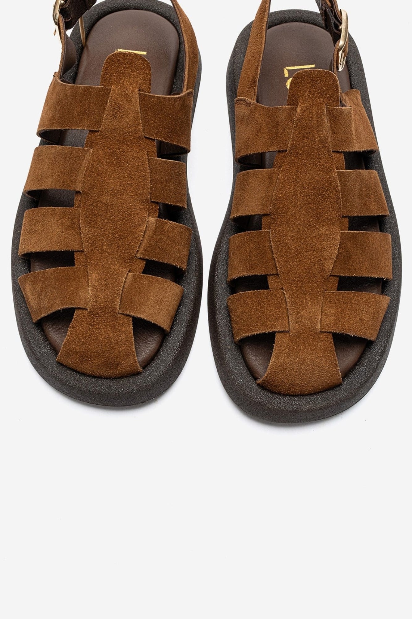 JOURA - Mocha Genuine Leather Closed-Toe Sandal (Women)