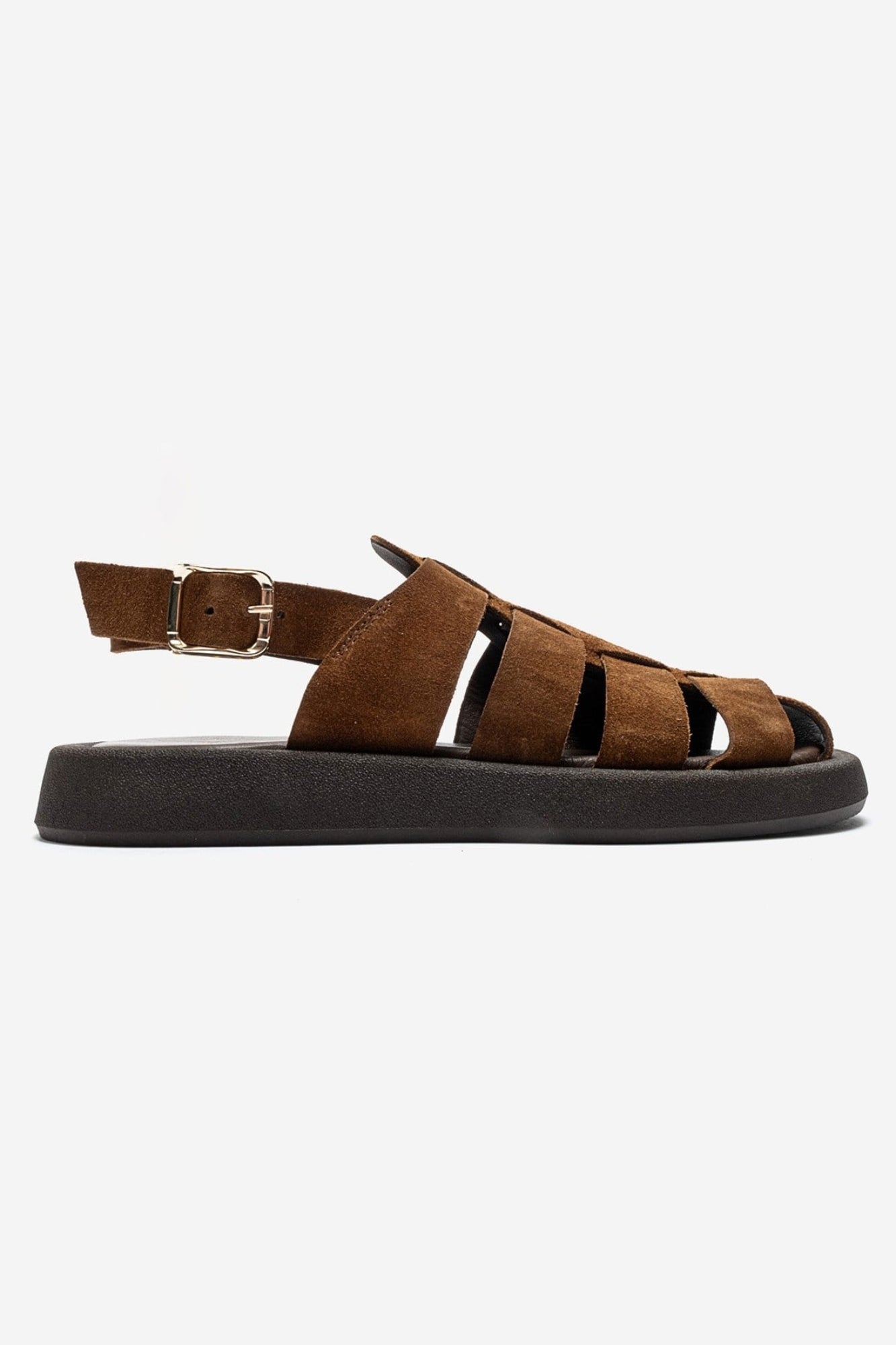 JOURA - Mocha Genuine Leather Closed-Toe Sandal (Women)