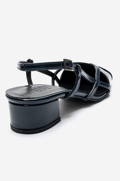 OLENA - Navy Block Heel Sandal (Women)