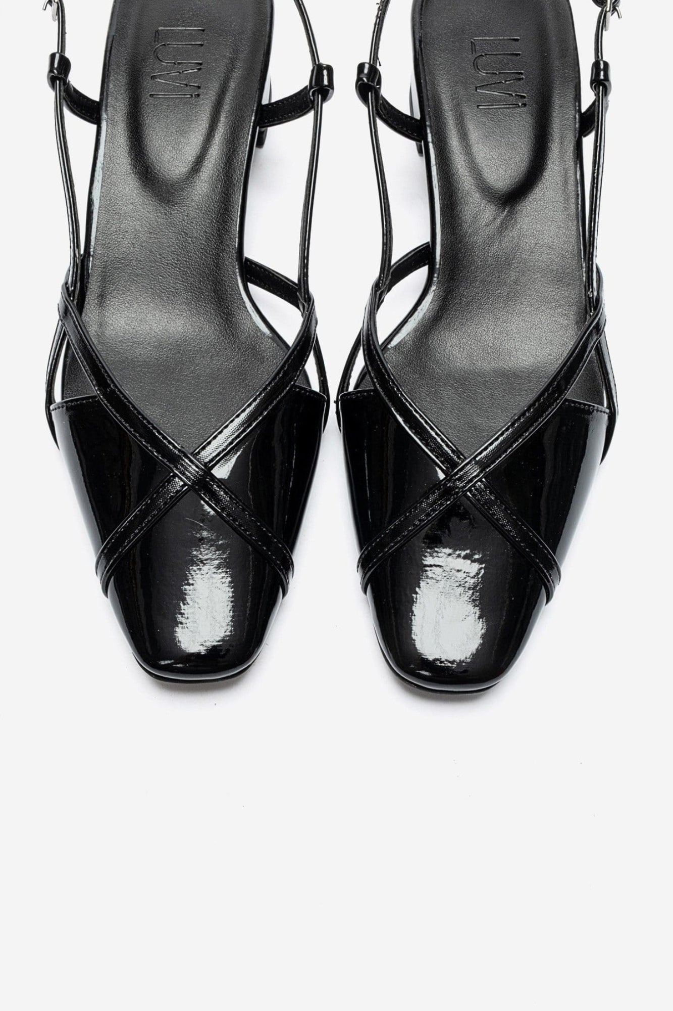 OLENA - Black Block Heel Sandal (Women)