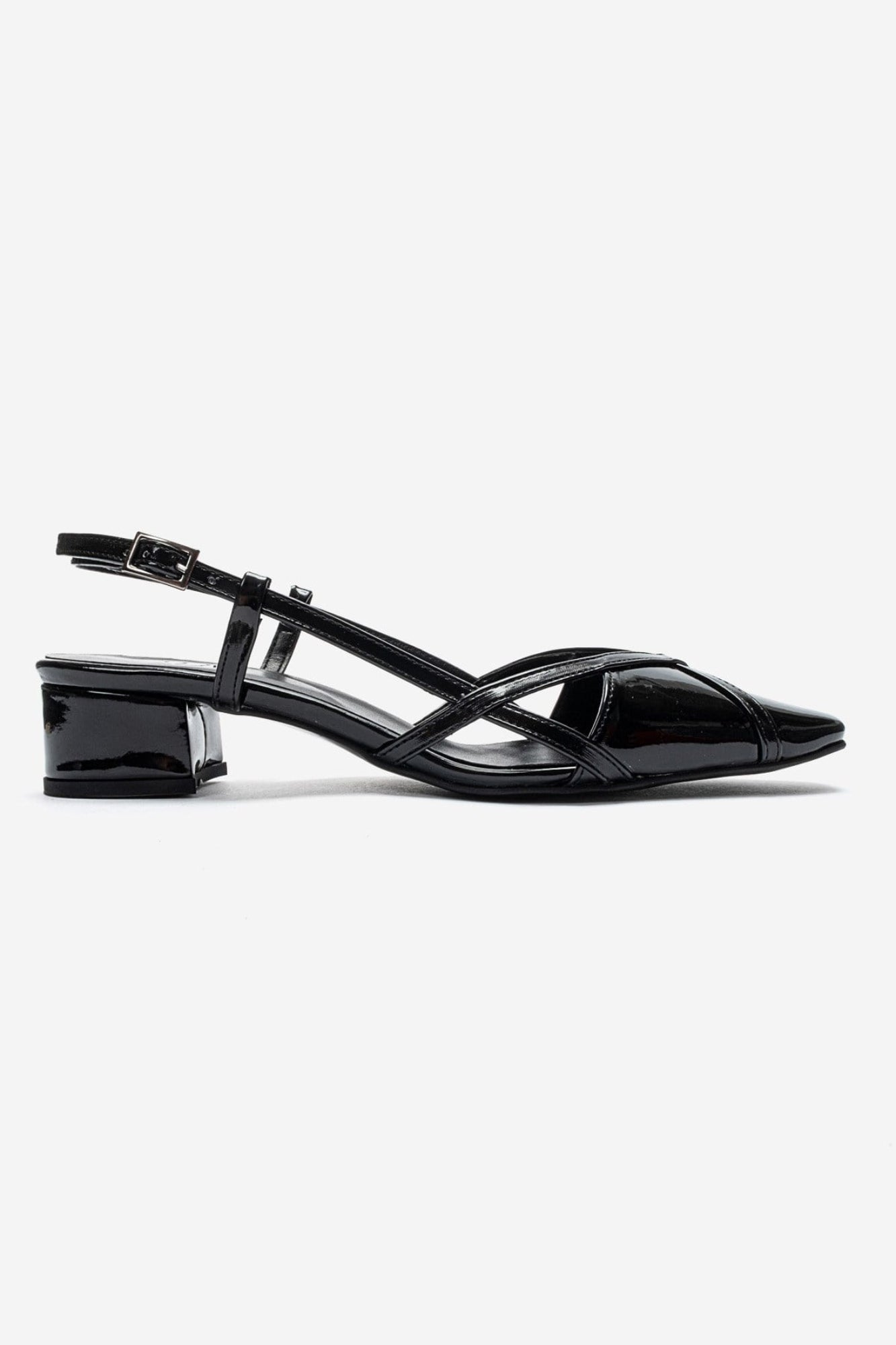 OLENA - Black Block Heel Sandal (Women)
