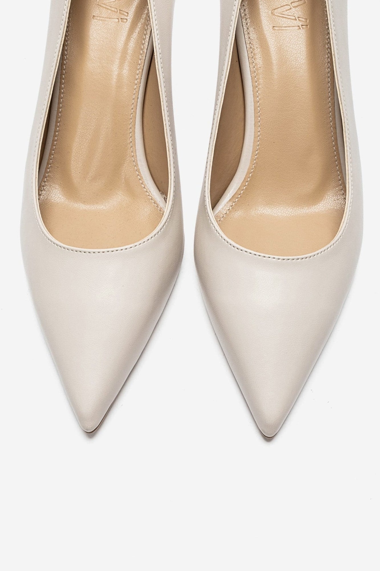 VELMIRA - Beige Synthetic Leather Stiletto Pump (Women)