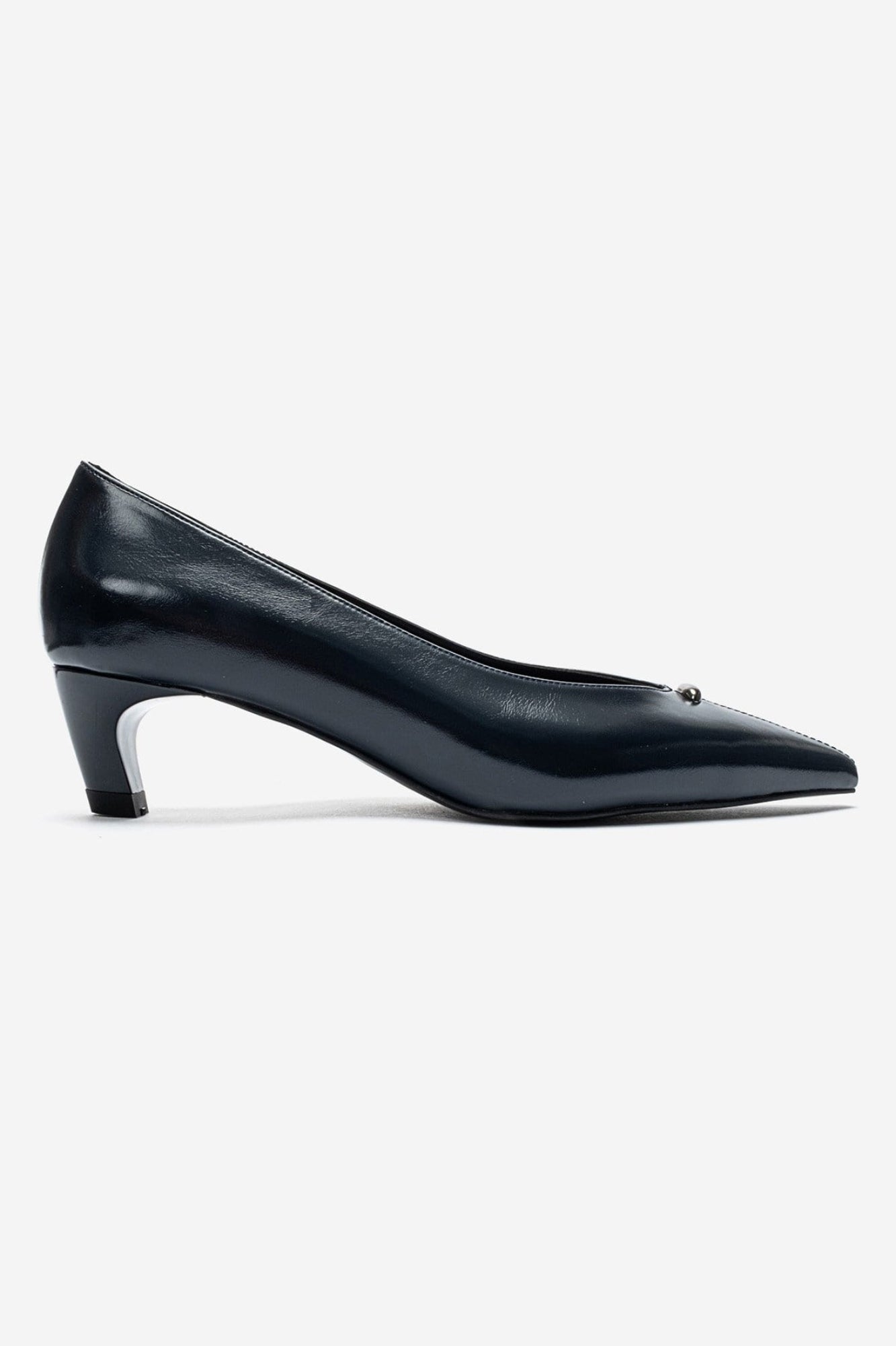 VERSAY - Navy Pointed Toe Kitten Heel Shoe (Women)