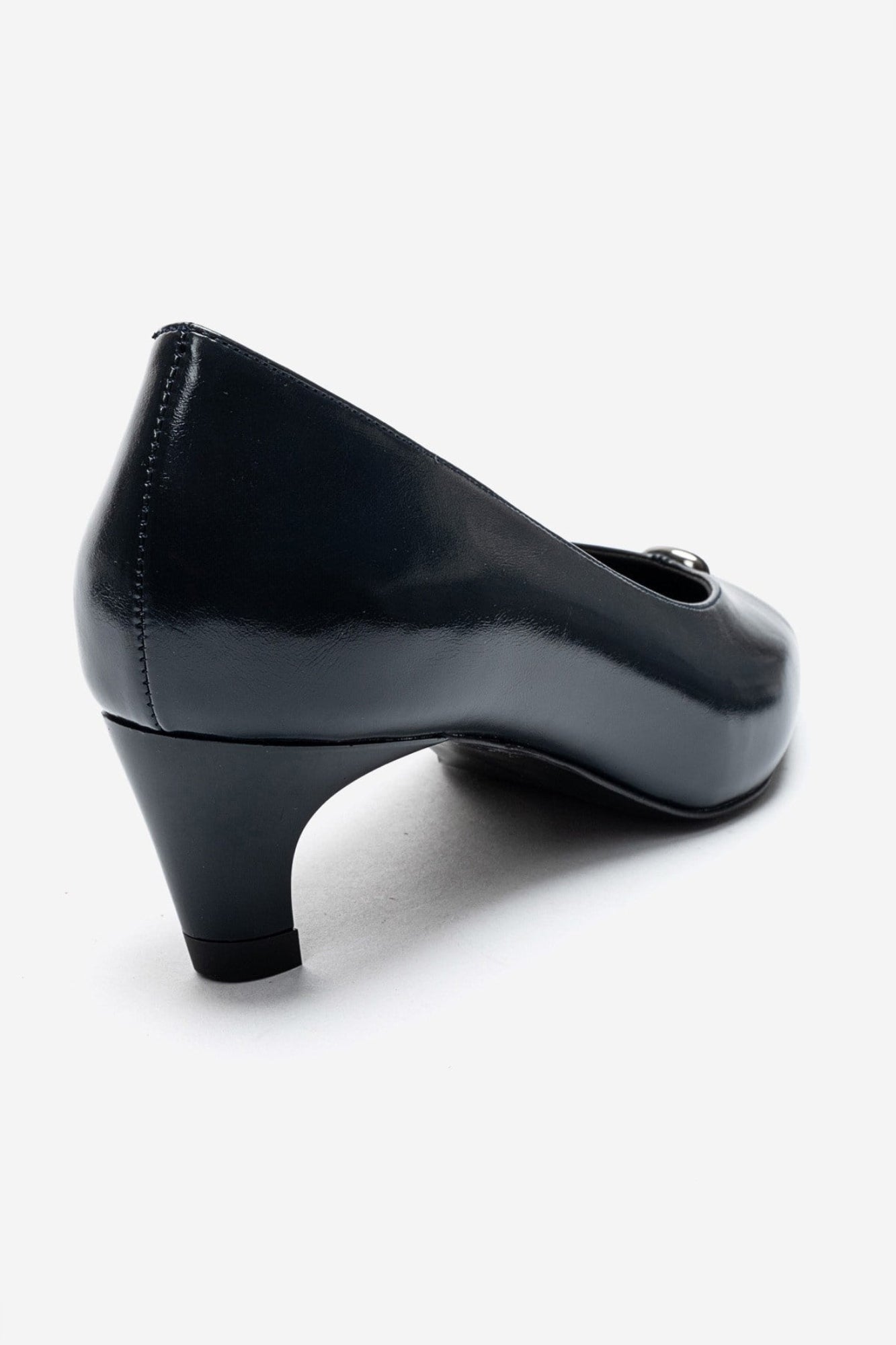 VERSAY - Navy Pointed Toe Kitten Heel Shoe (Women)