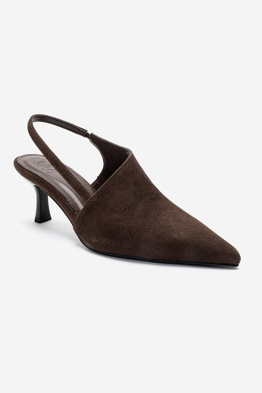 YAREL - Brown Pointed Toe Stiletto Pump (Women)