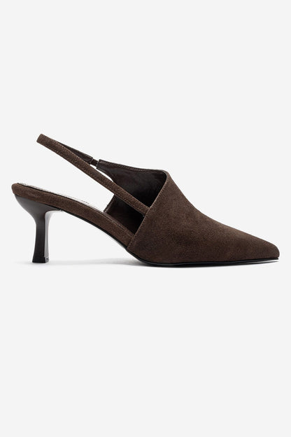 YAREL - Brown Pointed Toe Stiletto Pump (Women)