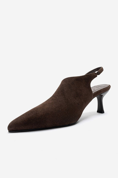YAREL - Brown Pointed Toe Stiletto Pump (Women)