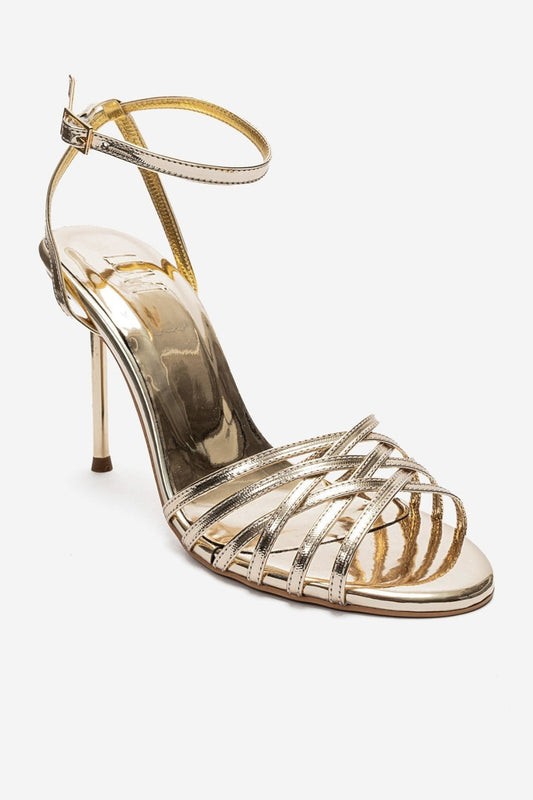 LORION - Gold Thin-Strap Stiletto Pump (Women)