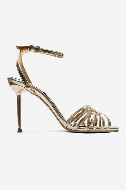 LORION - Gold Thin-Strap Stiletto Pump (Women)