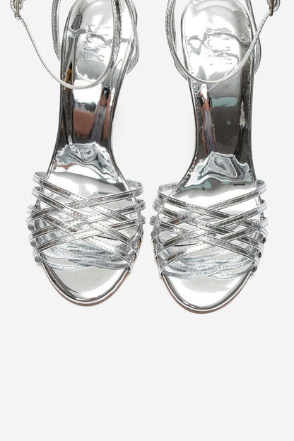 LORION - Silver Thin-Strap Stiletto Pump (Women)