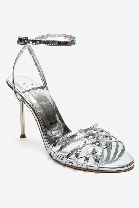 LORION - Silver Thin-Strap Stiletto Pump (Women)