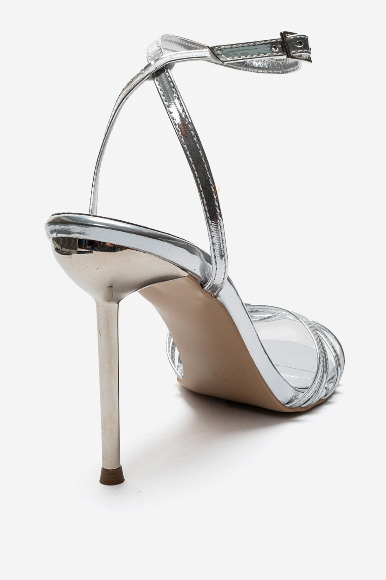 LORION - Silver Thin-Strap Stiletto Pump (Women)