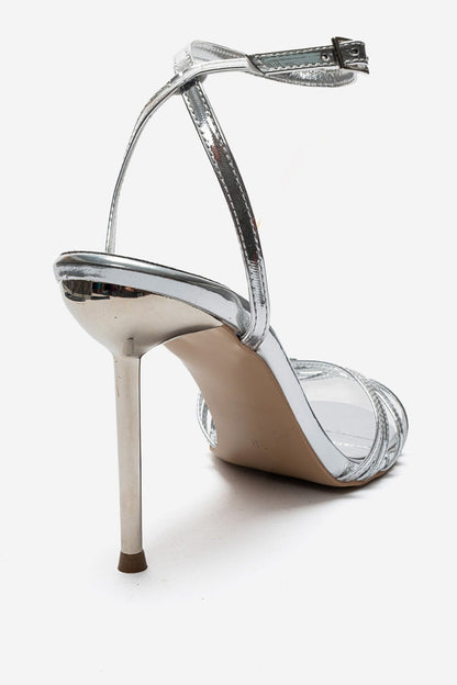 LORION - Silver Thin-Strap Stiletto Pump (Women)