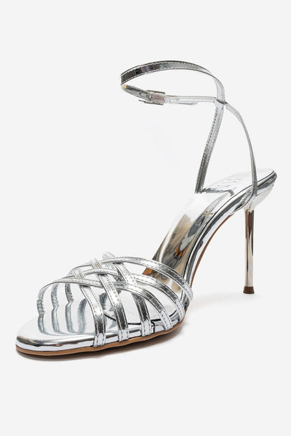 LORION - Silver Thin-Strap Stiletto Pump (Women)