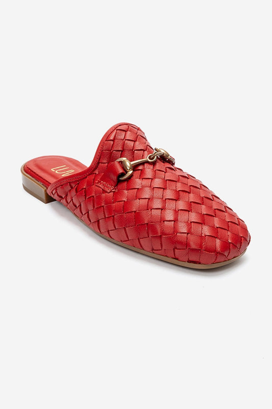 Senia - Red Genuine Leather Mule (Women)