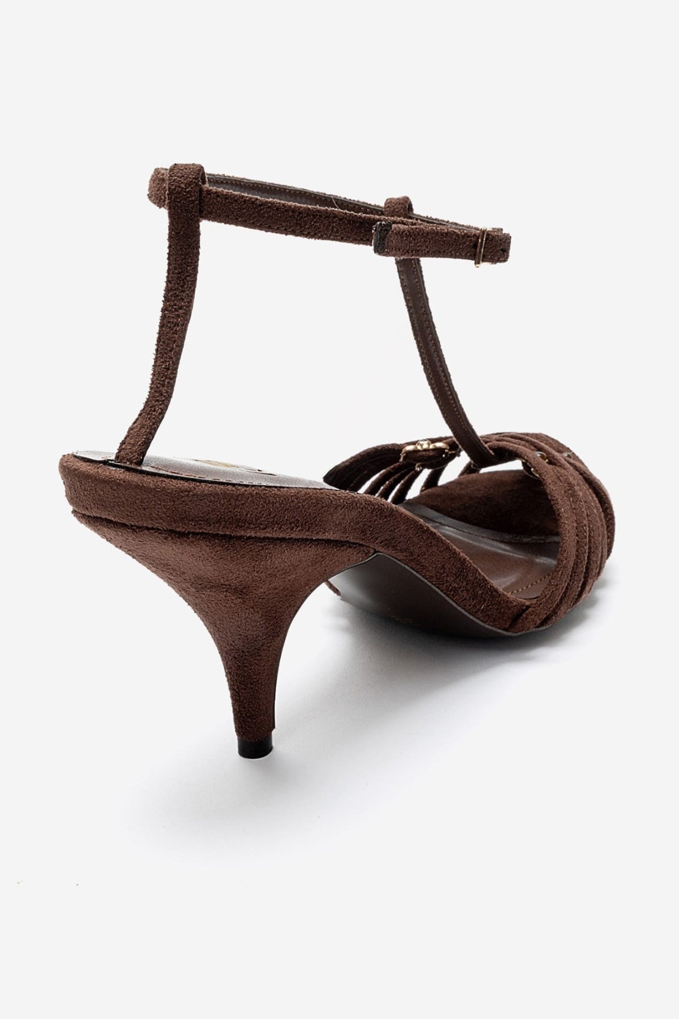 OVIER - Brown Suede-Accented Multi-Strap Stiletto Pump (Women)