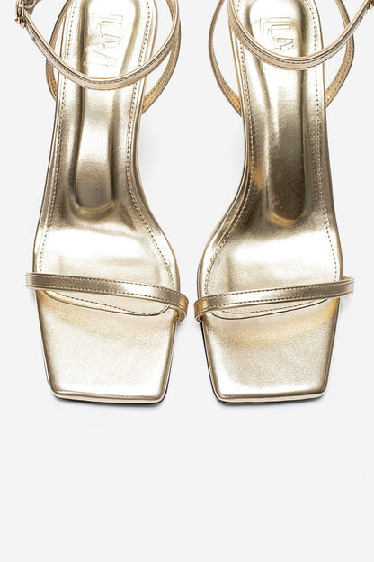 SONE - Gold Thin-Strap Stiletto Pump (Women)
