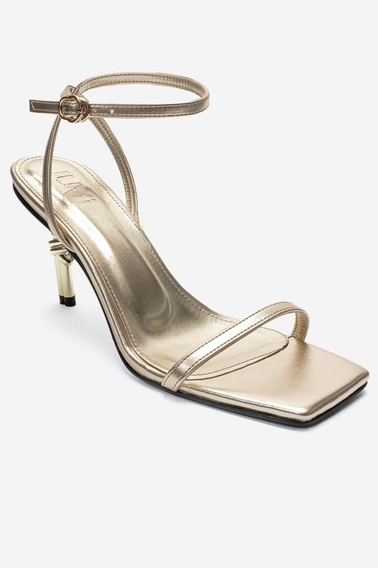 SONE - Gold Thin-Strap Stiletto Pump (Women)