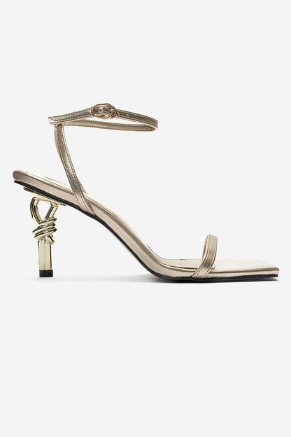 SONE - Gold Thin-Strap Stiletto Pump (Women)