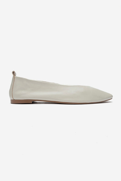 JENAS - Off-White Genuine Leather Ballet Flat (Women)