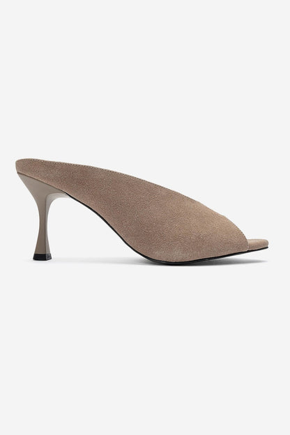 PELINA - Taupe Stiletto Heel Mule (Women)
