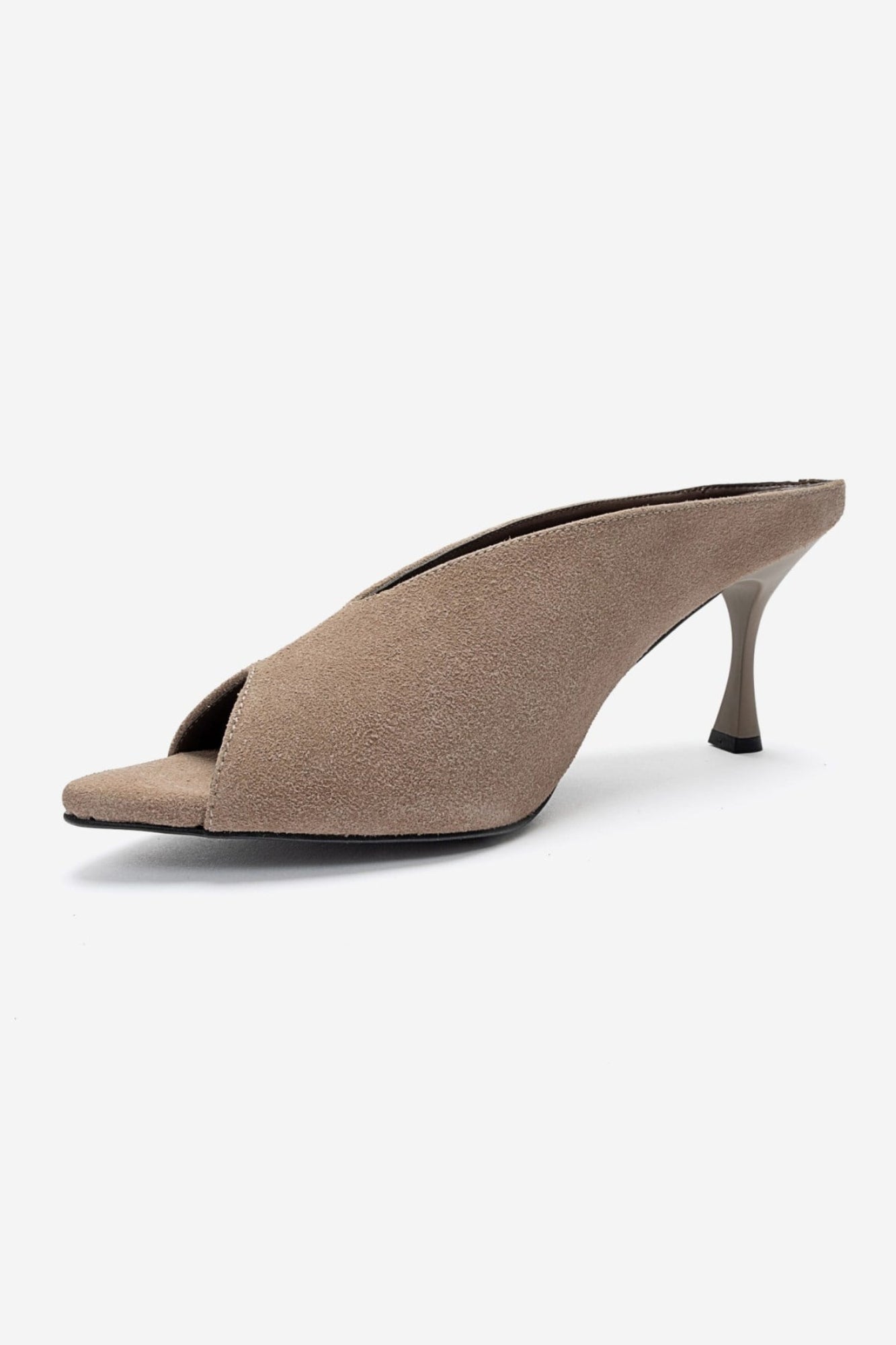 PELINA - Taupe Stiletto Heel Mule (Women)