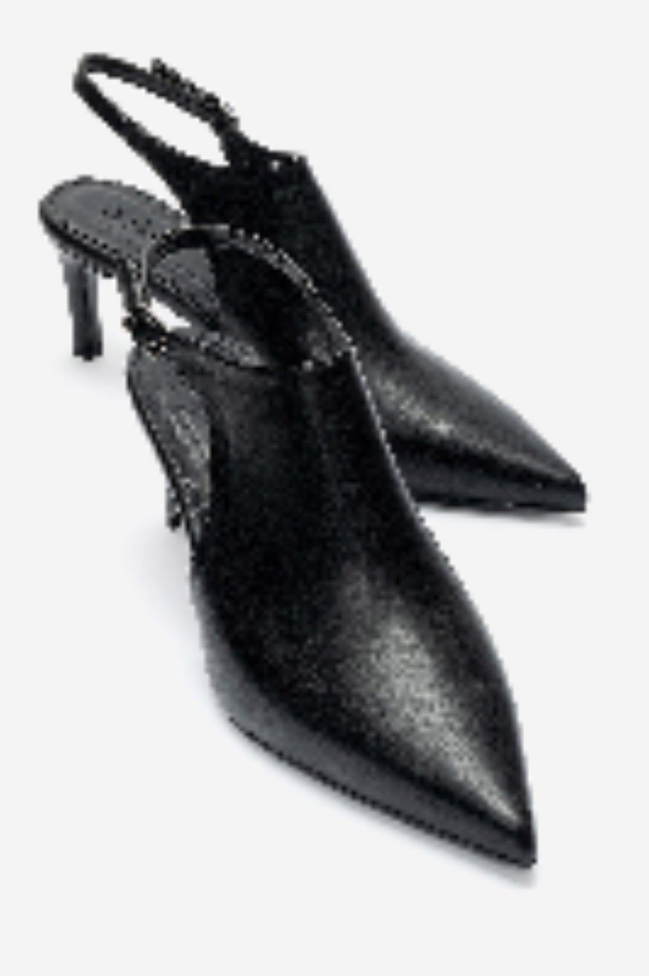 ROSALIE - Black Pointed Toe Stiletto Heel (Women)