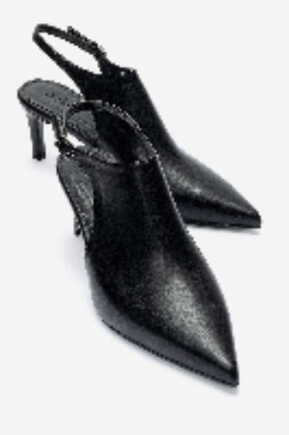 ROSALIE - Black Pointed Toe Stiletto Heel (Women)