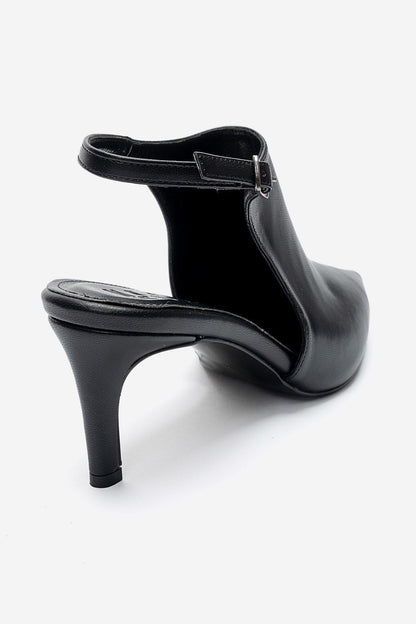 ROSALIE - Black Pointed Toe Stiletto Heel (Women)