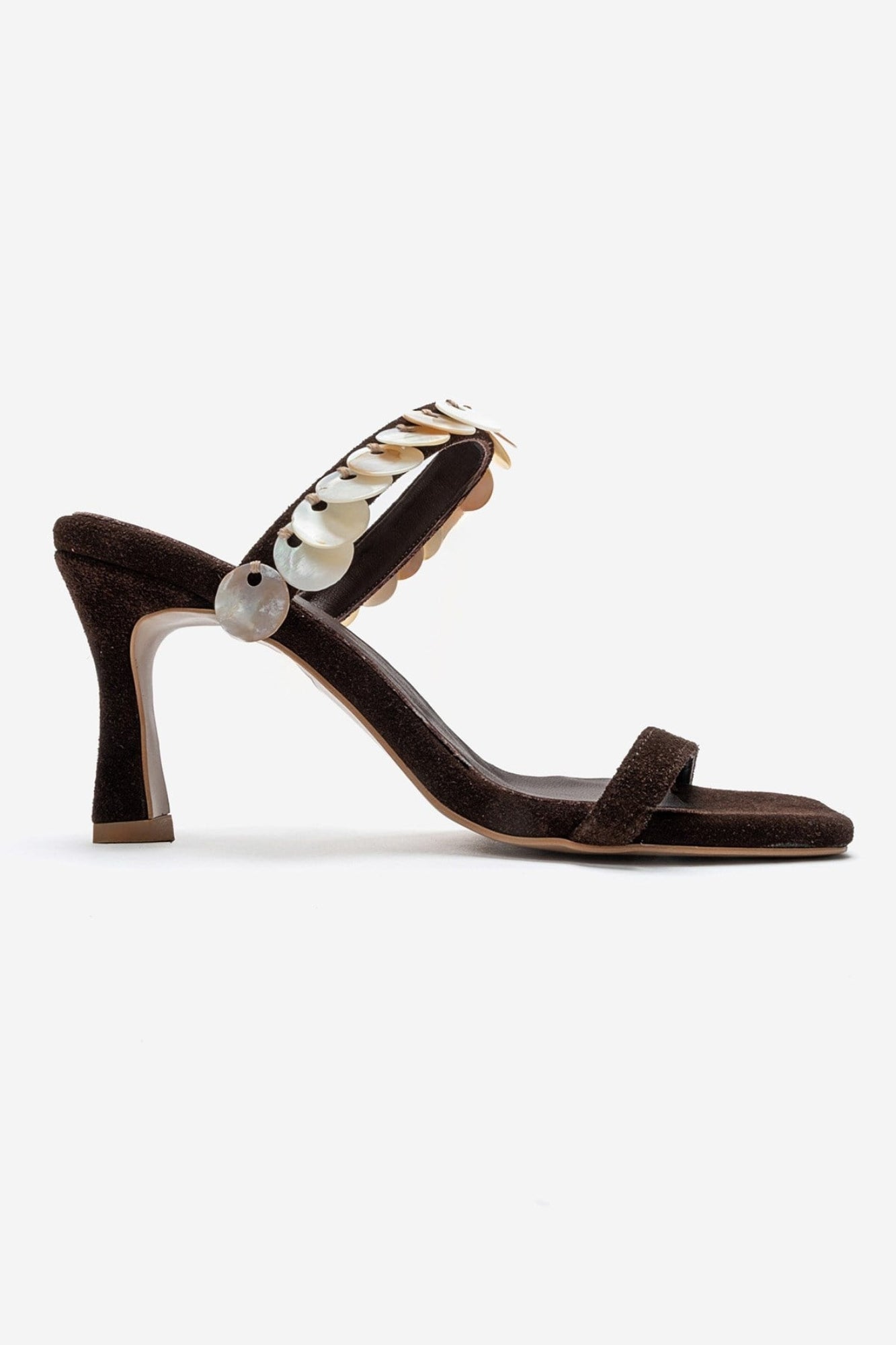 ARUND - Brown Genuine Leather Stiletto Heel Slide (Women)
