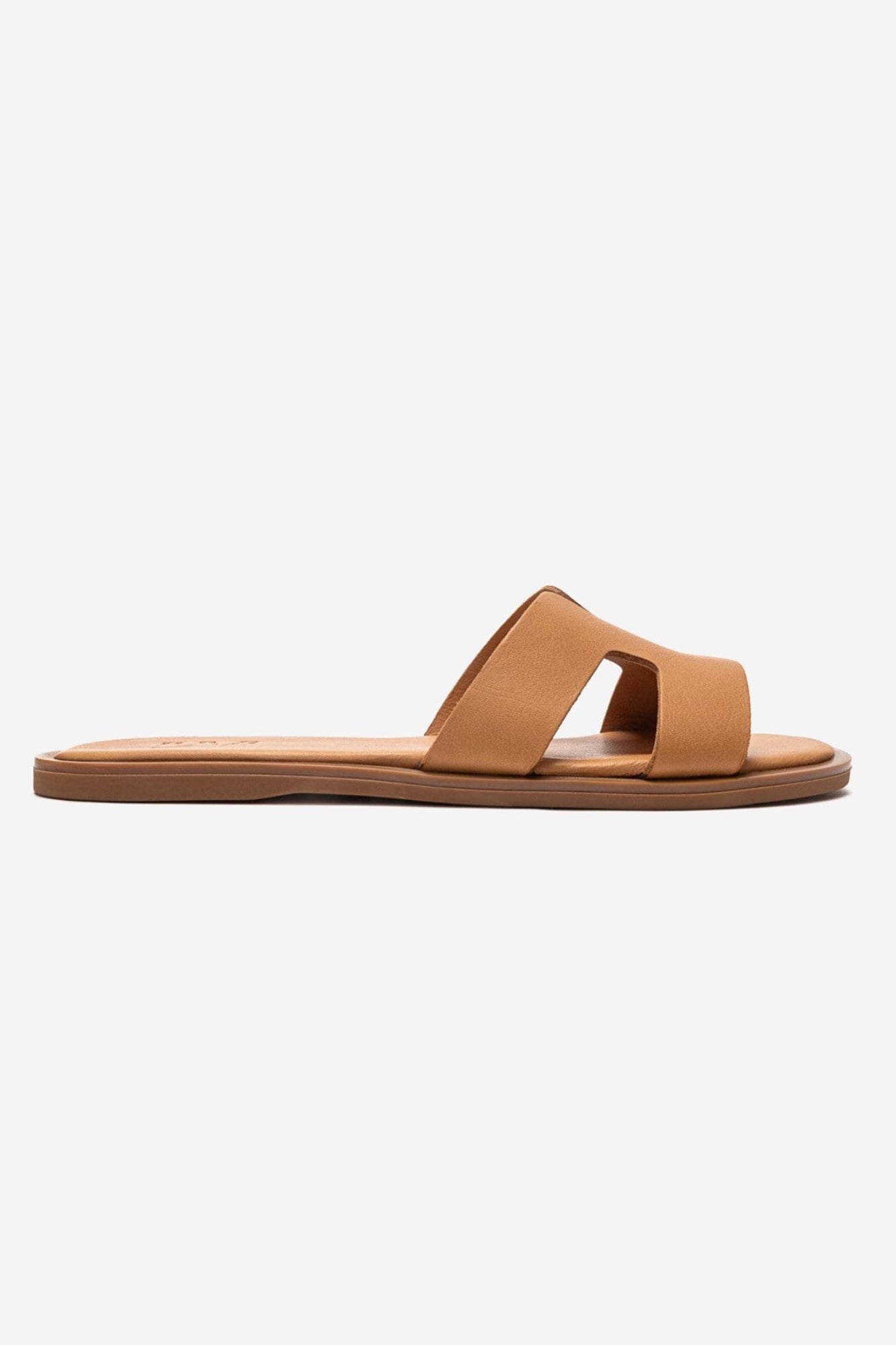 BIORA - Cognac Genuine Leather Slide (Women)