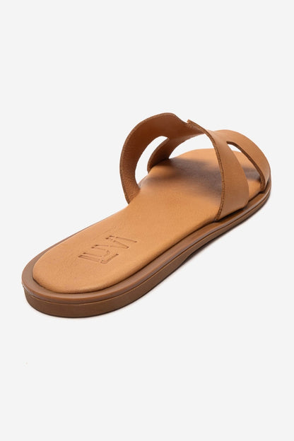 BIORA - Cognac Genuine Leather Slide (Women)