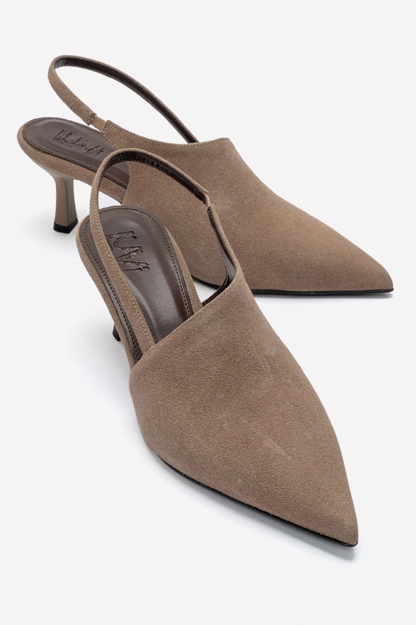YAREL - Taupe Suede Stiletto Heel Shoe (Women)