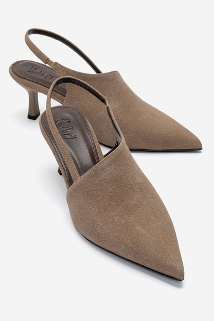 YAREL - Taupe Suede Stiletto Heel Shoe (Women)