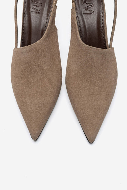 YAREL - Taupe Suede Stiletto Heel Shoe (Women)