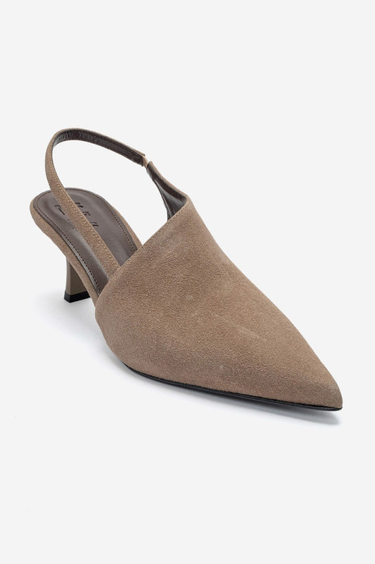 YAREL - Taupe Suede Stiletto Heel Shoe (Women)