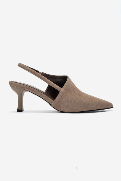 YAREL - Taupe Suede Stiletto Heel Shoe (Women)