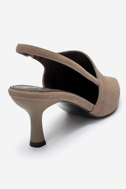 YAREL - Taupe Suede Stiletto Heel Shoe (Women)