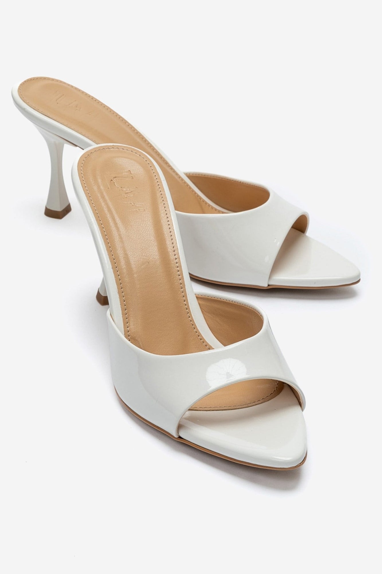 TIERA - White Patent Stiletto Mule (Women)