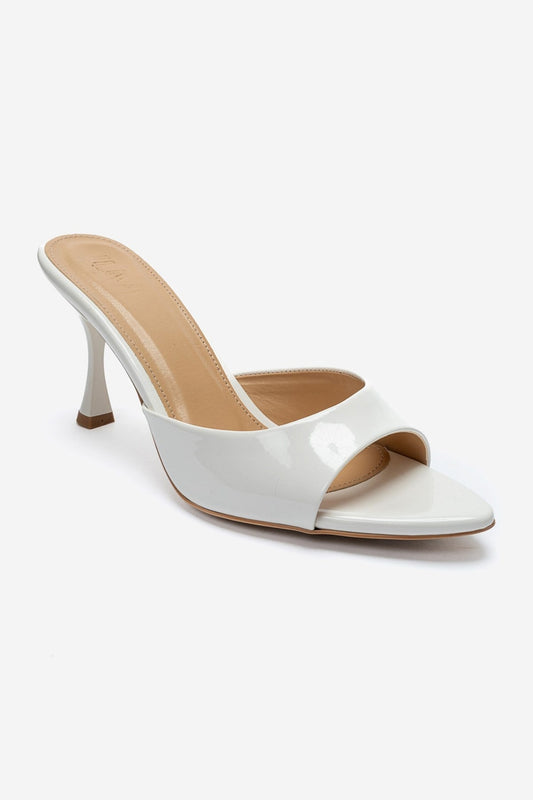 TIERA - White Patent Stiletto Mule (Women)